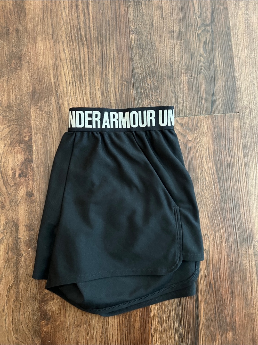Under Armour Black Skort with Logo Elastic Waistband